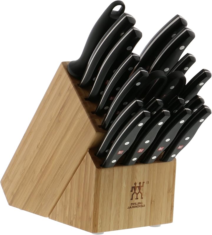 ZWILLING Twin Signature 19-pc Kitchen Knife Set with Block, Chef Knife, Professional Chef Knife Set, German K…