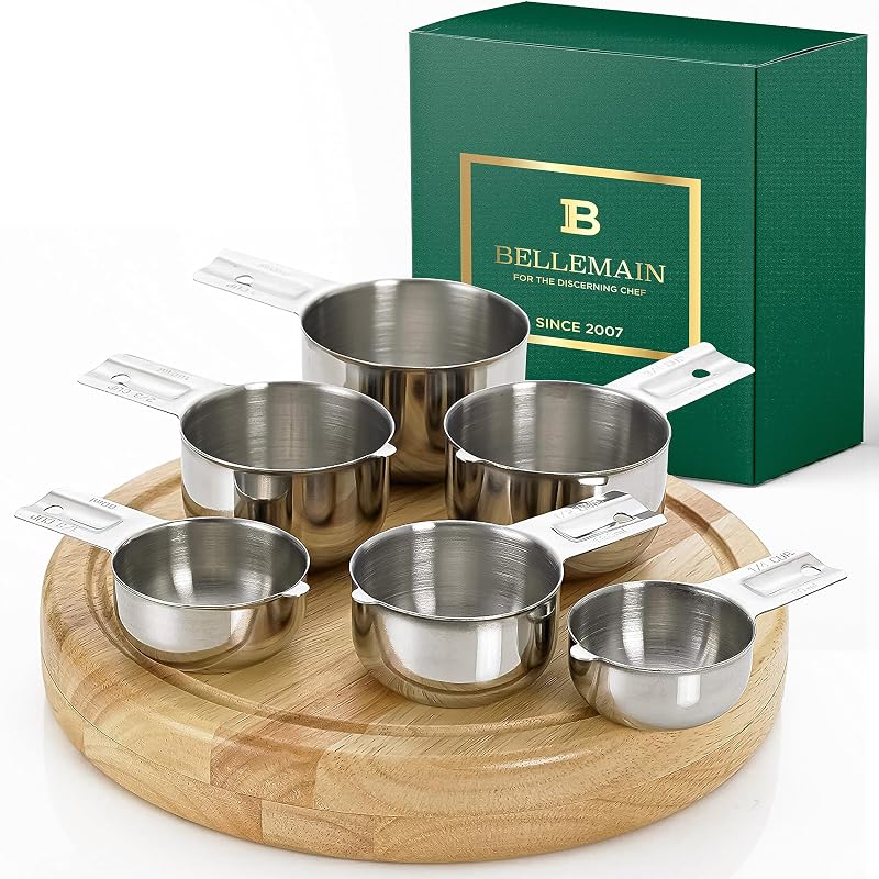 Bellemain Stainless Steel Measuring Cups Set of 6, Nesting Design