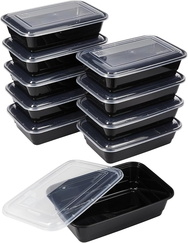 GoodCook Meal Prep Containers, Single Compartment 10-Pack