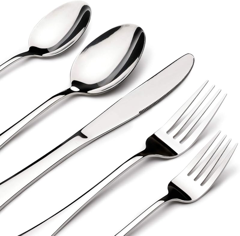 Silverware Set for 8, 40 Piece Stainless Steel Flatware Utensil Cutlery Set