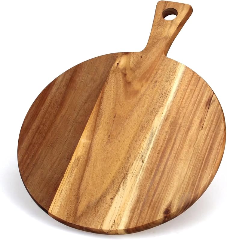 Acacia Wood Cutting Boards for Kitchen Round Chopping Charcuterie Boards