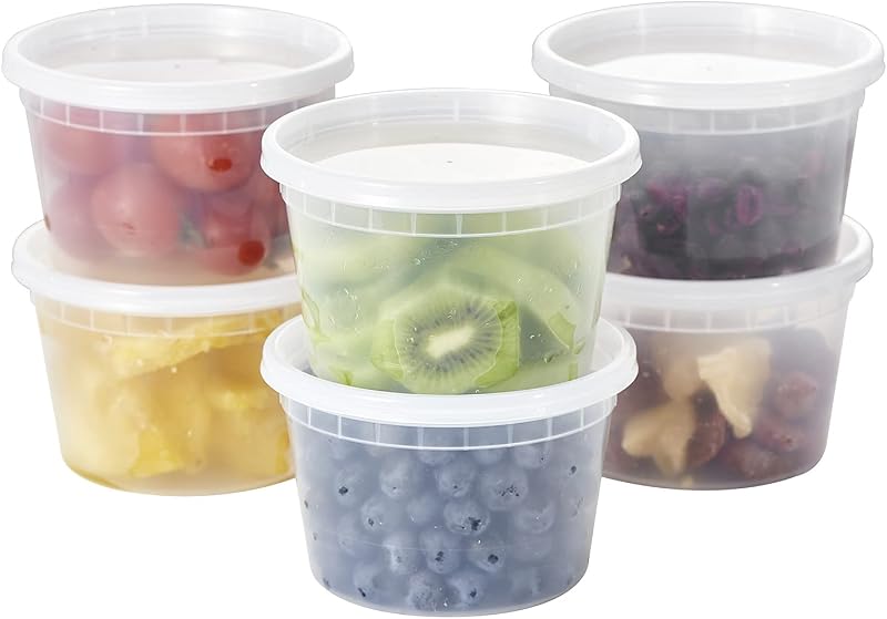 [48Set - 16oz.] Plastic Deli Food Storage Containers With Plastic Lids, Disposable togo containers for soup,…