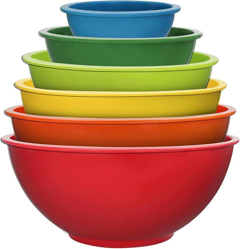 Classic Mixing Bowl Set, Microwave and Dishwasher Safe,Ideal for Baking, Prepping, Cooking and Serving Food (…