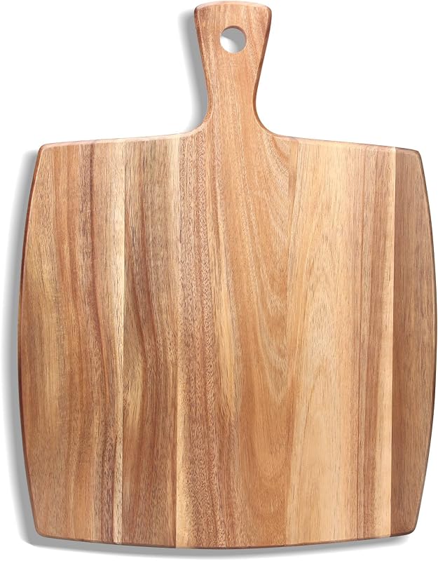 16.6" Large Wood Cutting Board Kitchen with Handle Acacia Charcuterie Board